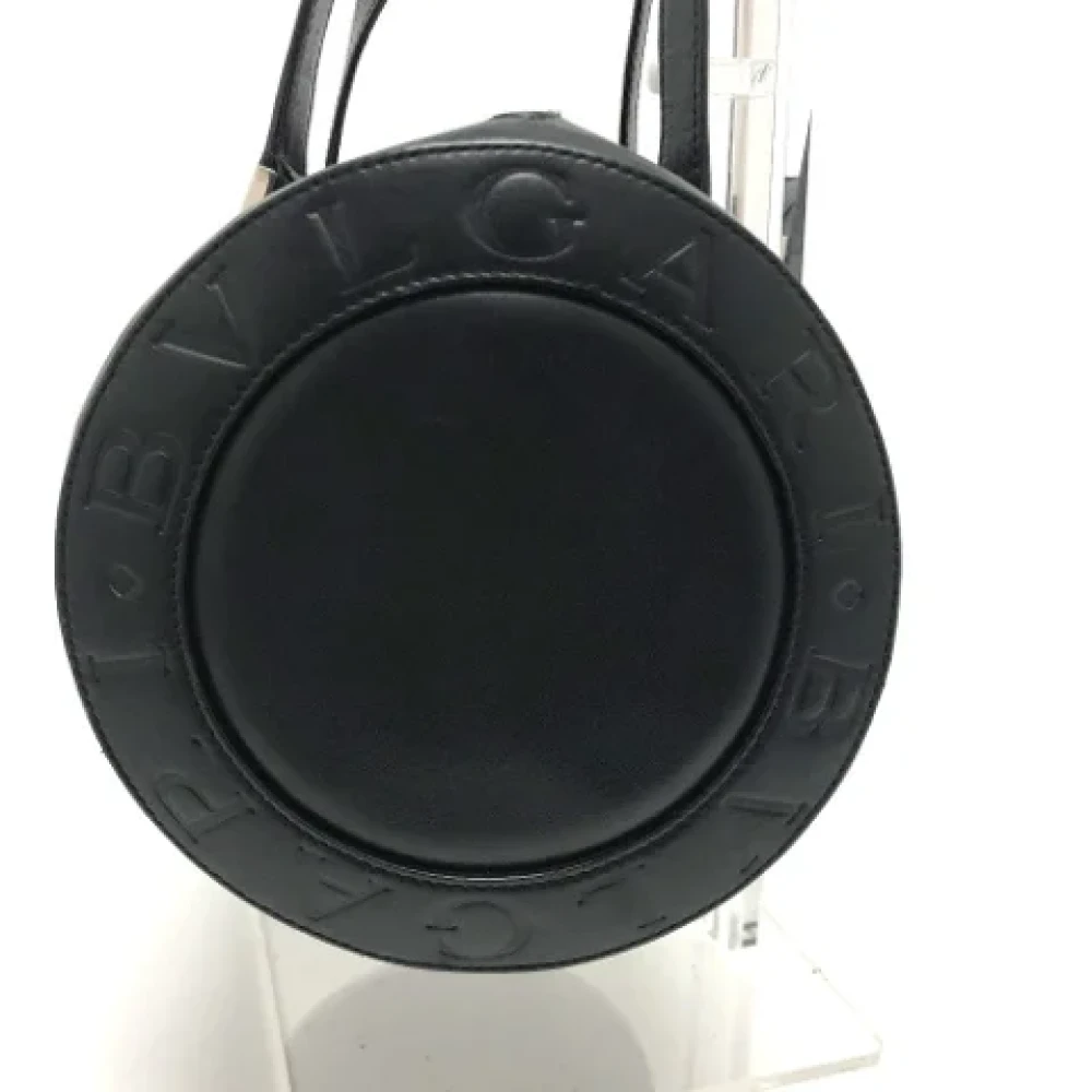 Bvlgari Vintage Pre-owned Leather handbags Black Dames