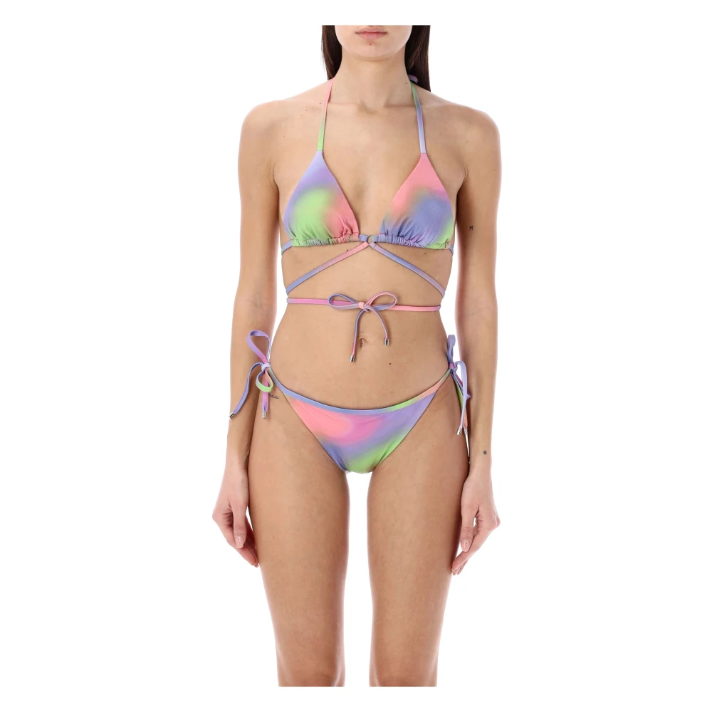Emporio Armani Gedrukte Bikini Driehoek Top Zwemkleding Multicolor Dames