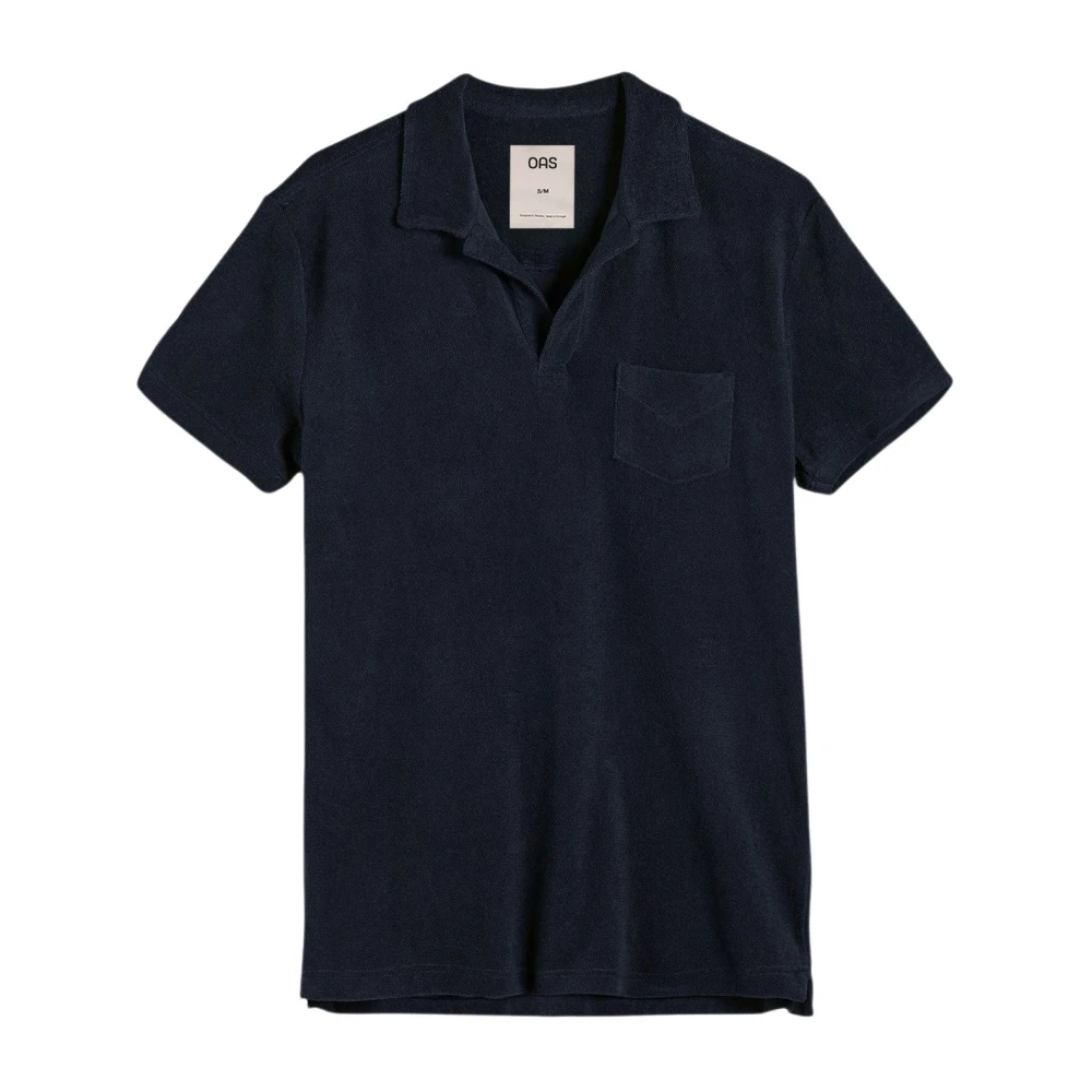 Oas Men's Blue Luxury Terry Polo Shirt