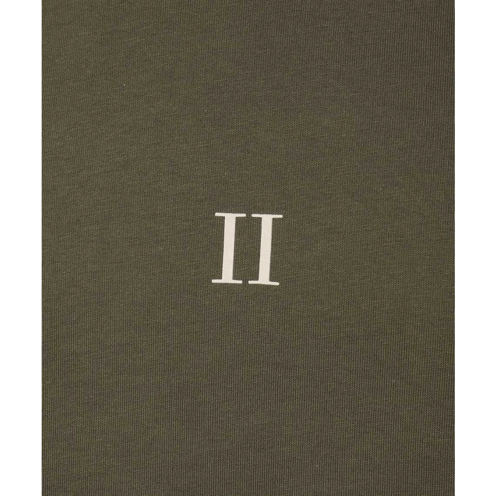Les Deux Katoenen Logo T-shirt Green Heren