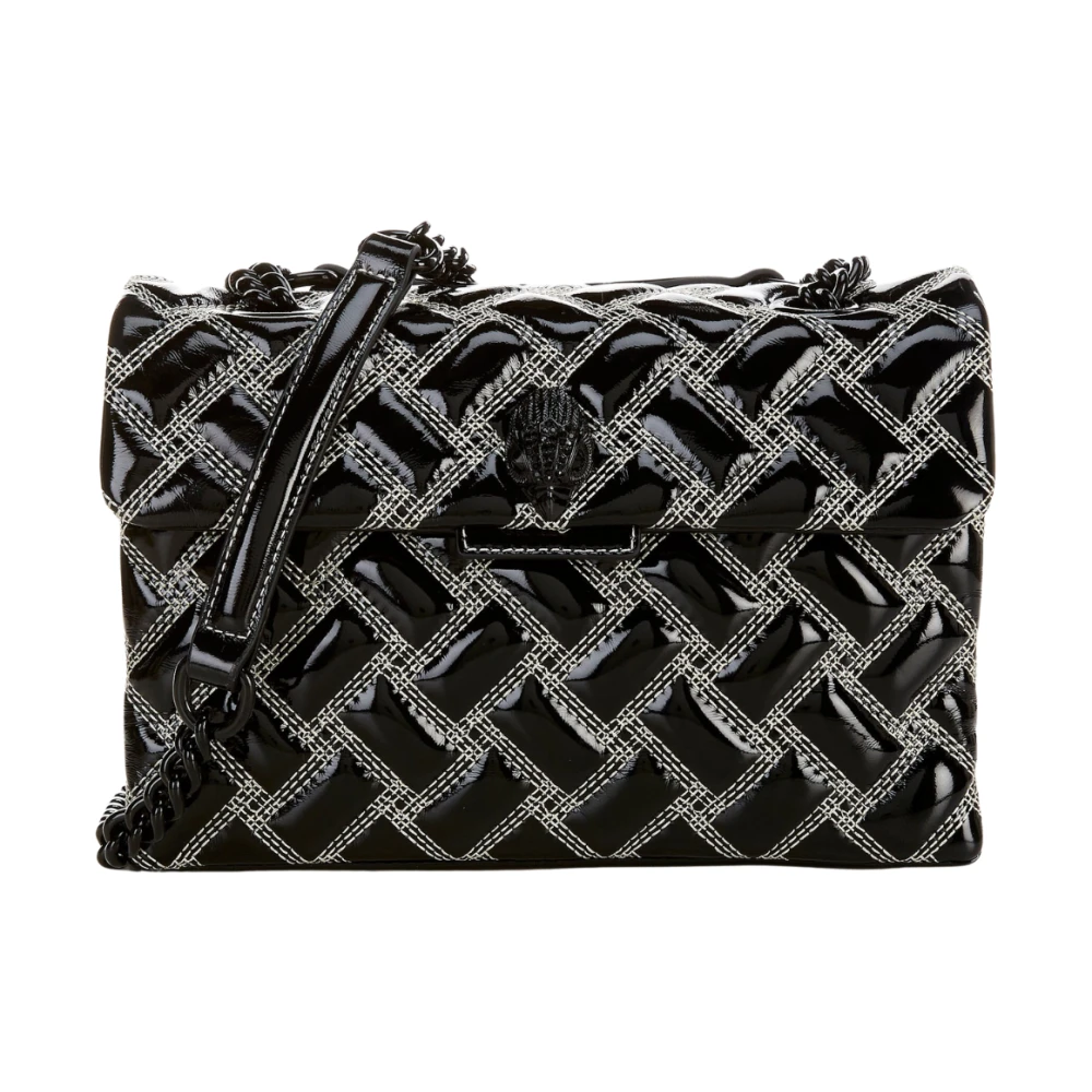 Kurt Geiger Stijlvolle Kensington tas in zwart wit Black Dames