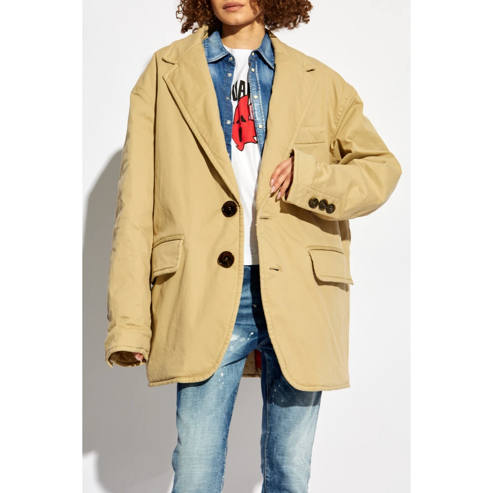 Dsquared2 Jas met zakken Beige Dames