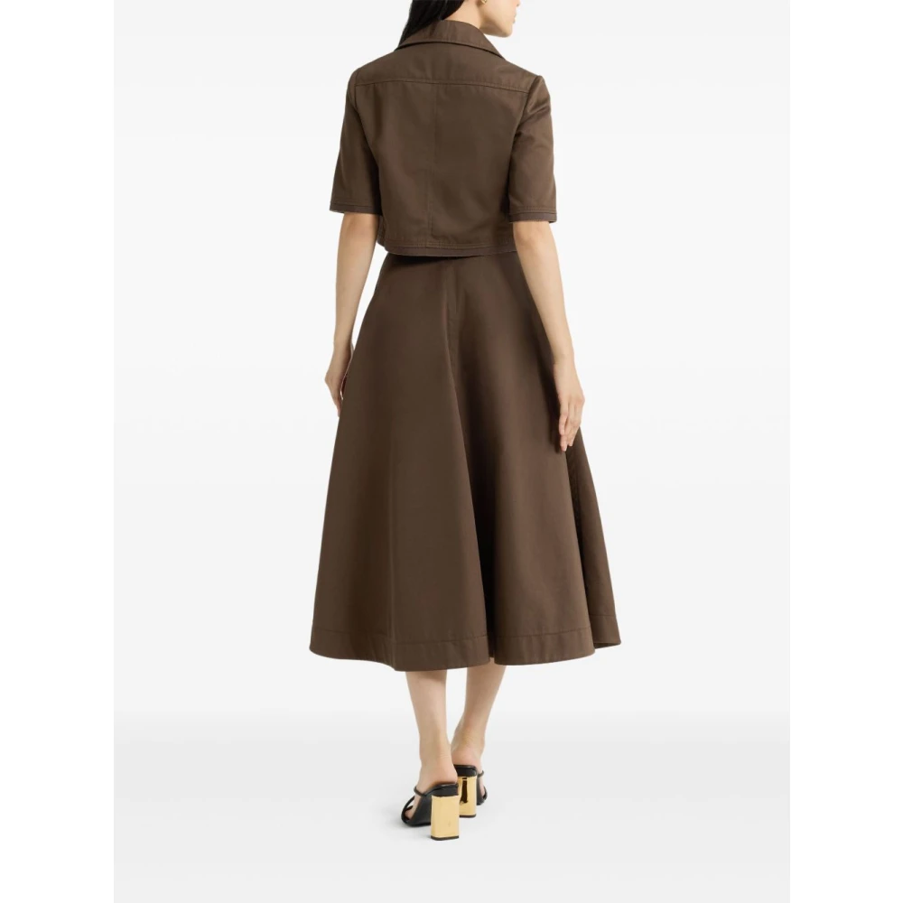 Patou Bruine Knoopjas Korte Mouwen Brown Dames