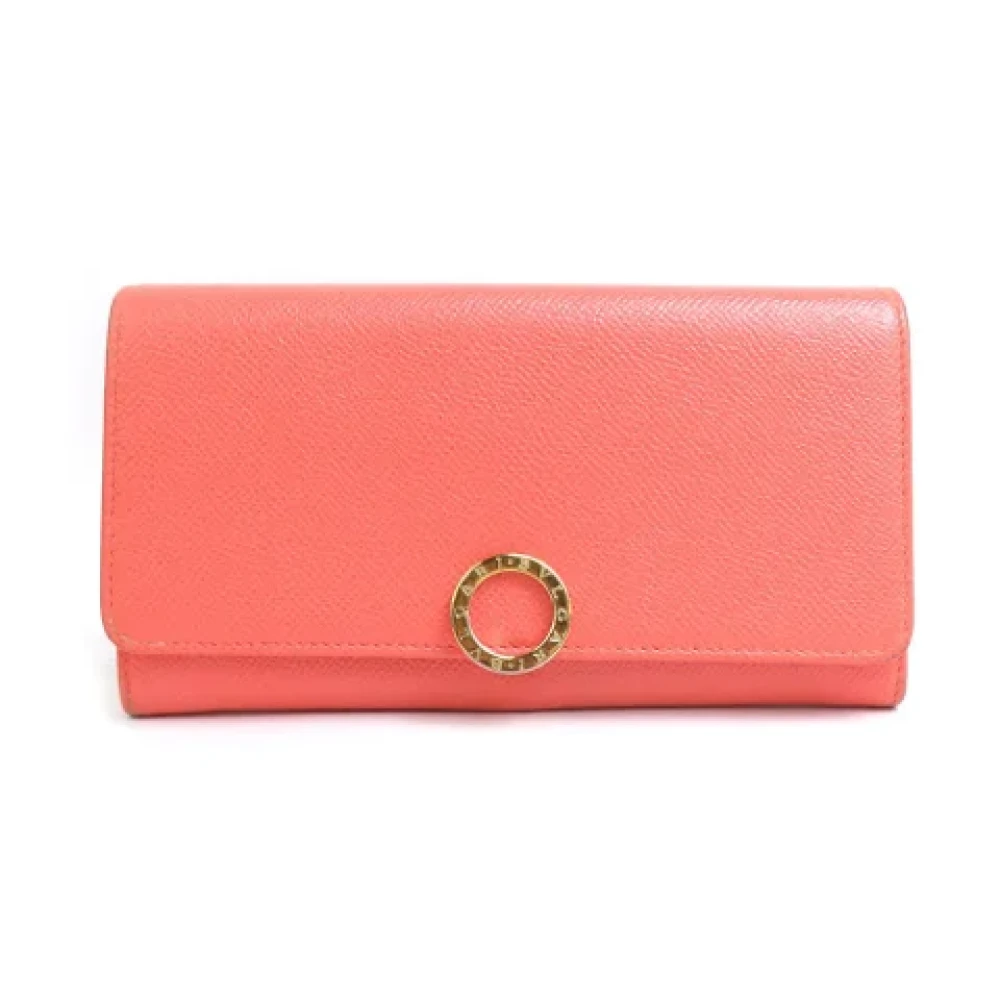 Bvlgari Vintage Pre-owned Leather wallets Pink Dames