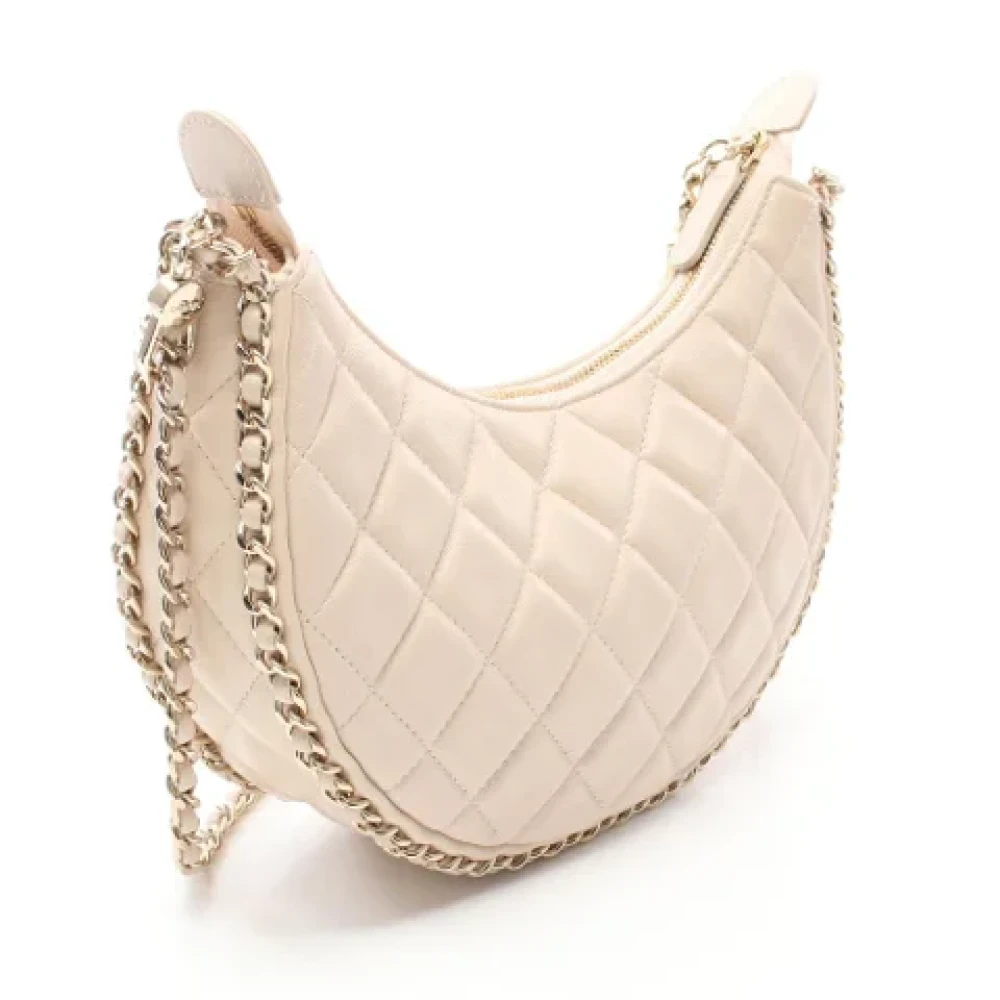 Chanel Vintage Pre-owned Leather shoulder-bags Beige Dames