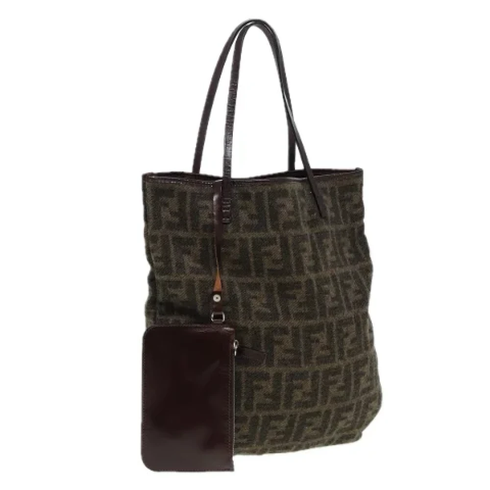 Fendi Vintage Pre-owned Wool totes Brown Dames