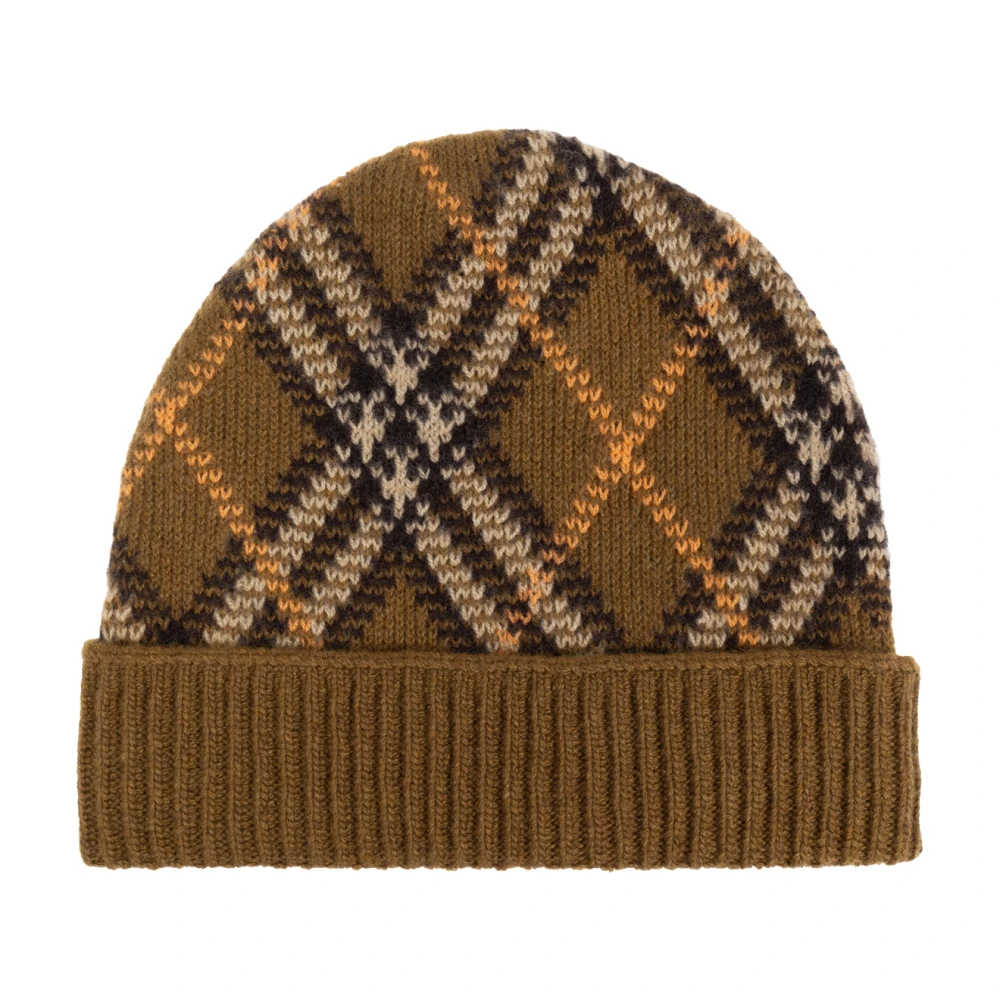 Burberry Kasjmier Gebreide Beanie Muts Green Heren