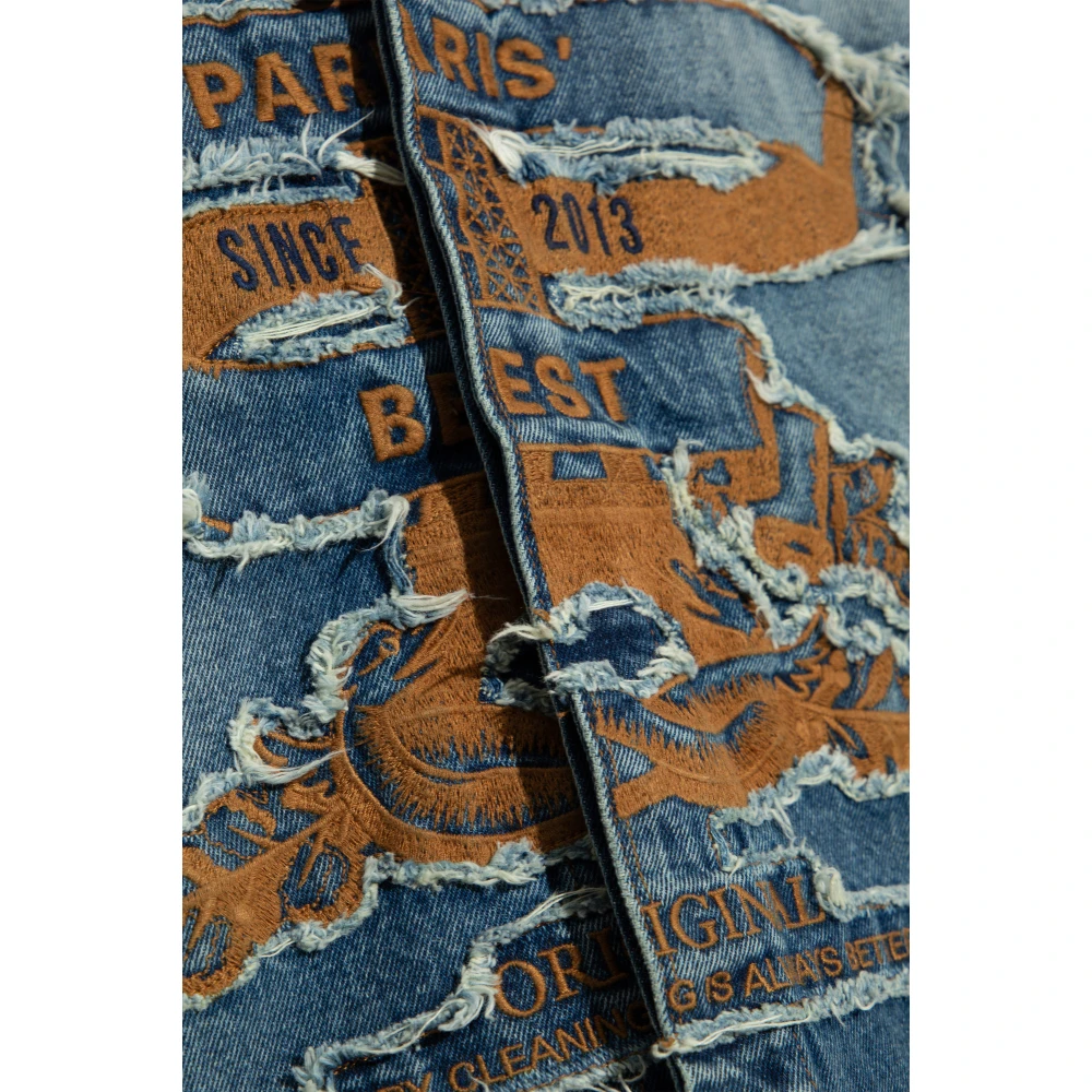 Y Project Denim shirt met logo Blue Heren