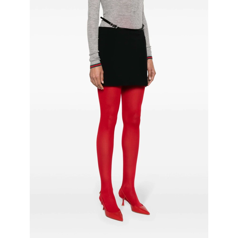 Givenchy Zwarte wikkelrok met riem Black Dames
