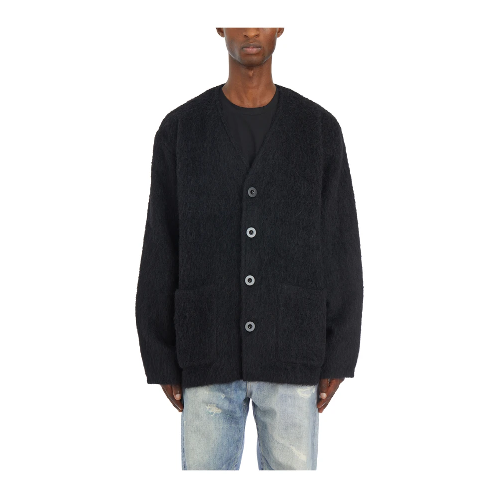 Our Legacy Mohair Cardigan Sweater Black Heren