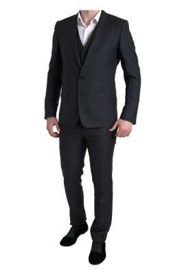 Elegant svart Martini Slim Fit Kostym