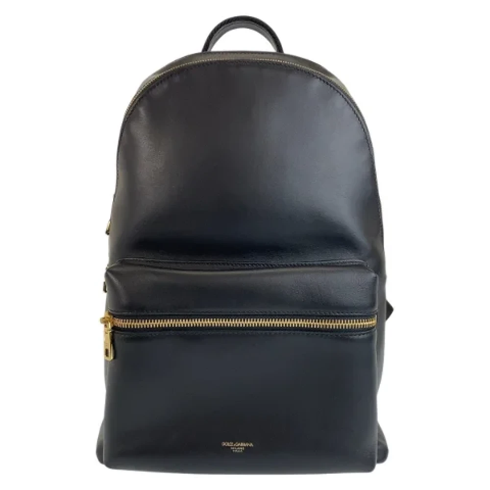 Dolce & Gabbana Pre-owned Leather backpacks Black Heren