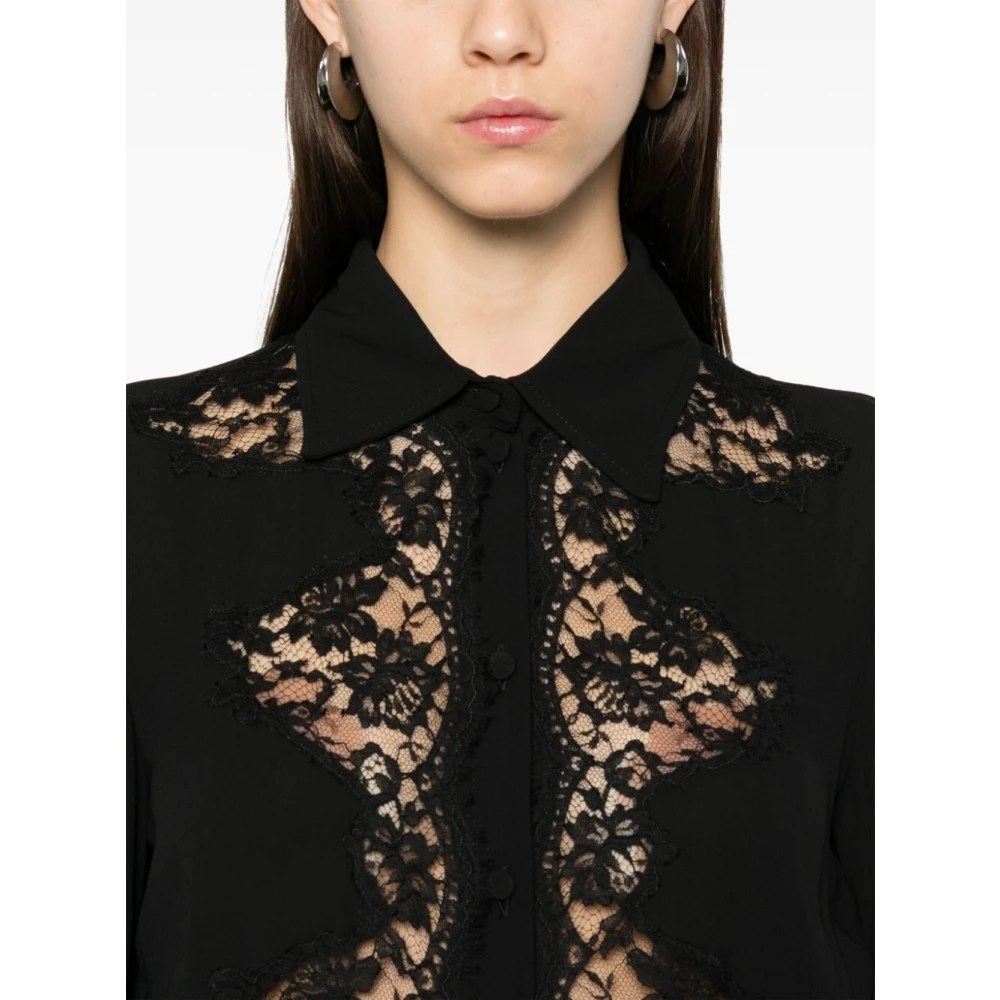 Ermanno Scervino Elegante Zwarte Jurk Black Dames
