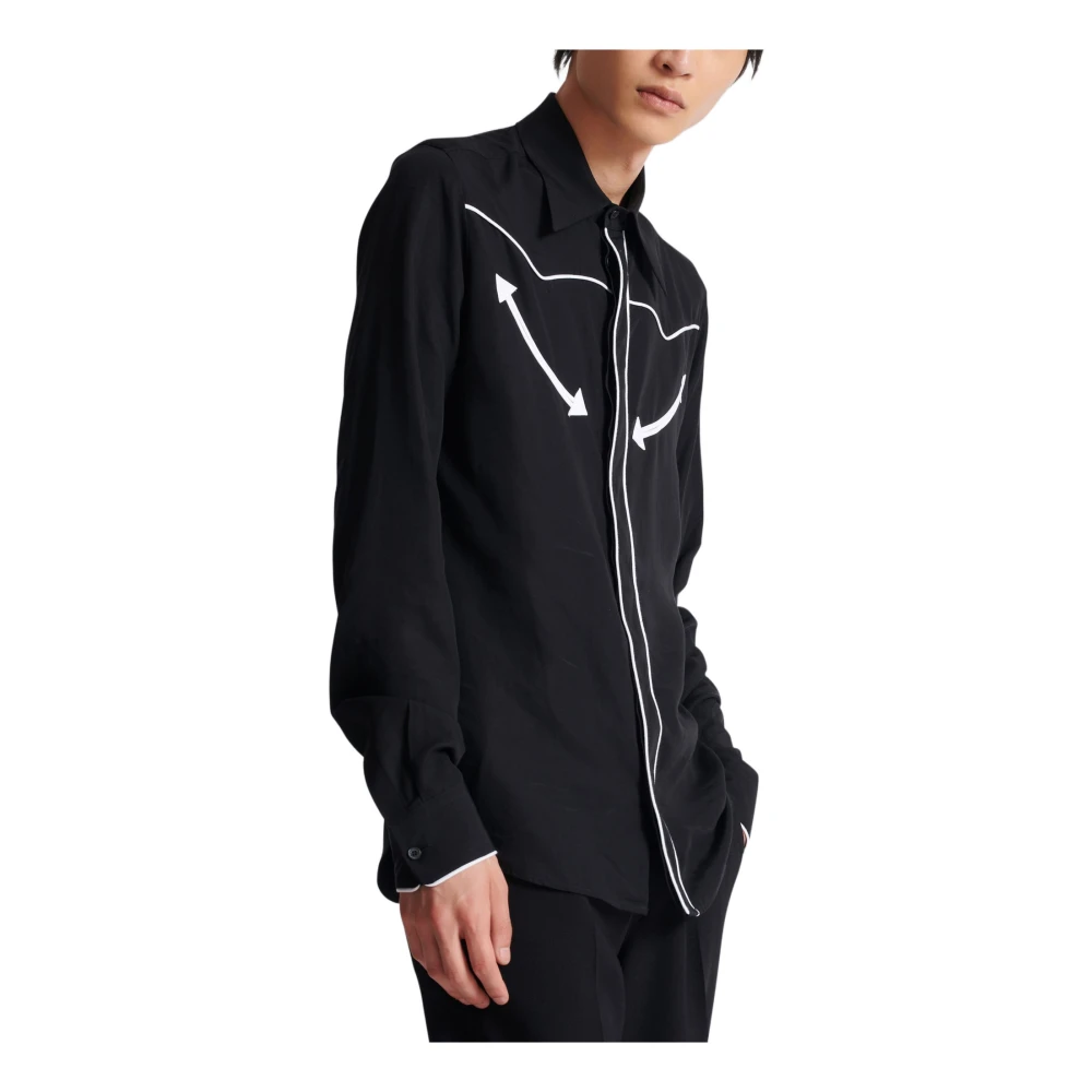 Balmain Western Shirt Black Heren