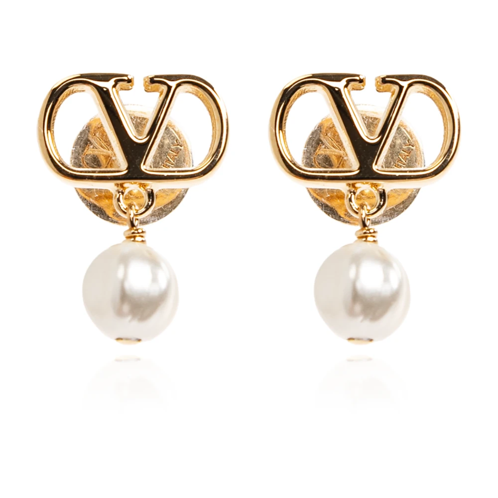 Valentino Garavani Yellow Earrings, Female, One Size, Vlogo Signature Earrings