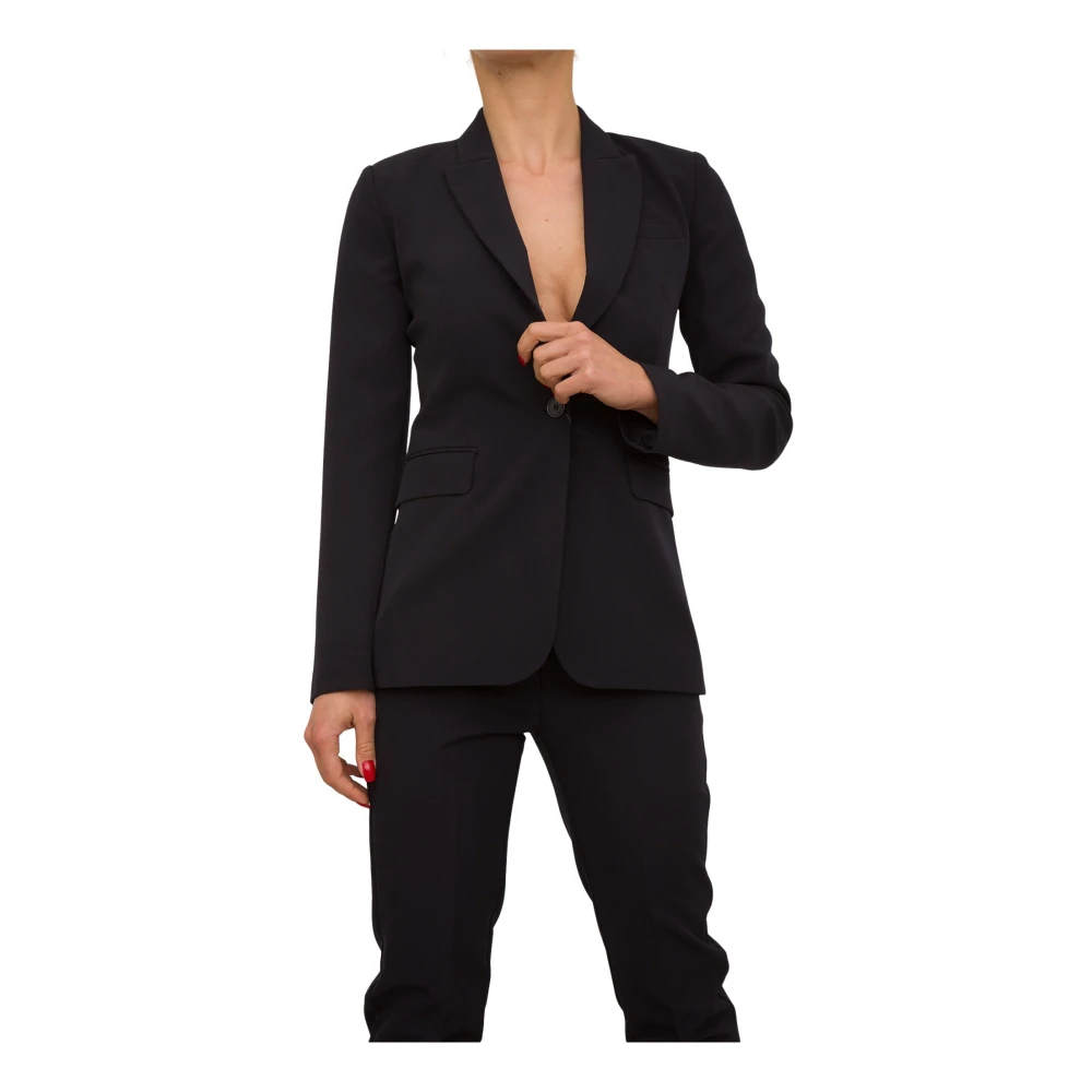 Liu Jo Italiaanse Single-Breasted Blazer Blue Dames