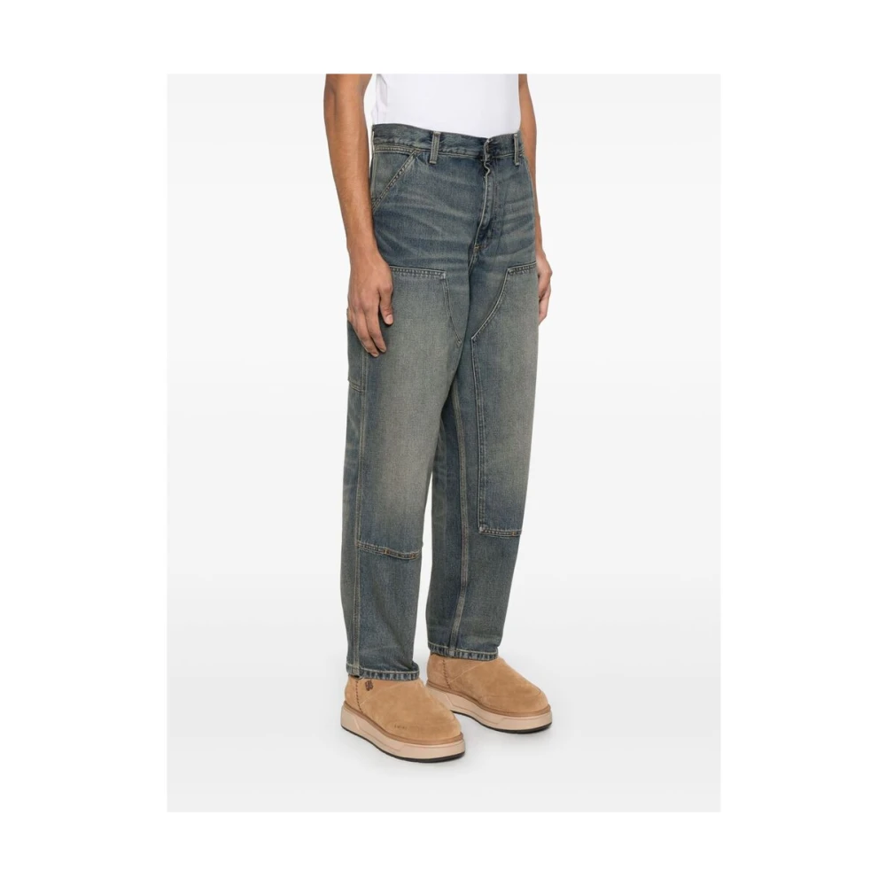 Carhartt WIP Blauwe Cargo Jeans met Verborgen Rits Blue Heren