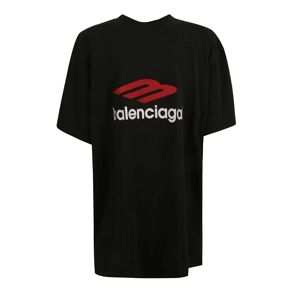 Balenciaga Dubbele Voorkant T-Shirt Collectie Black Dames