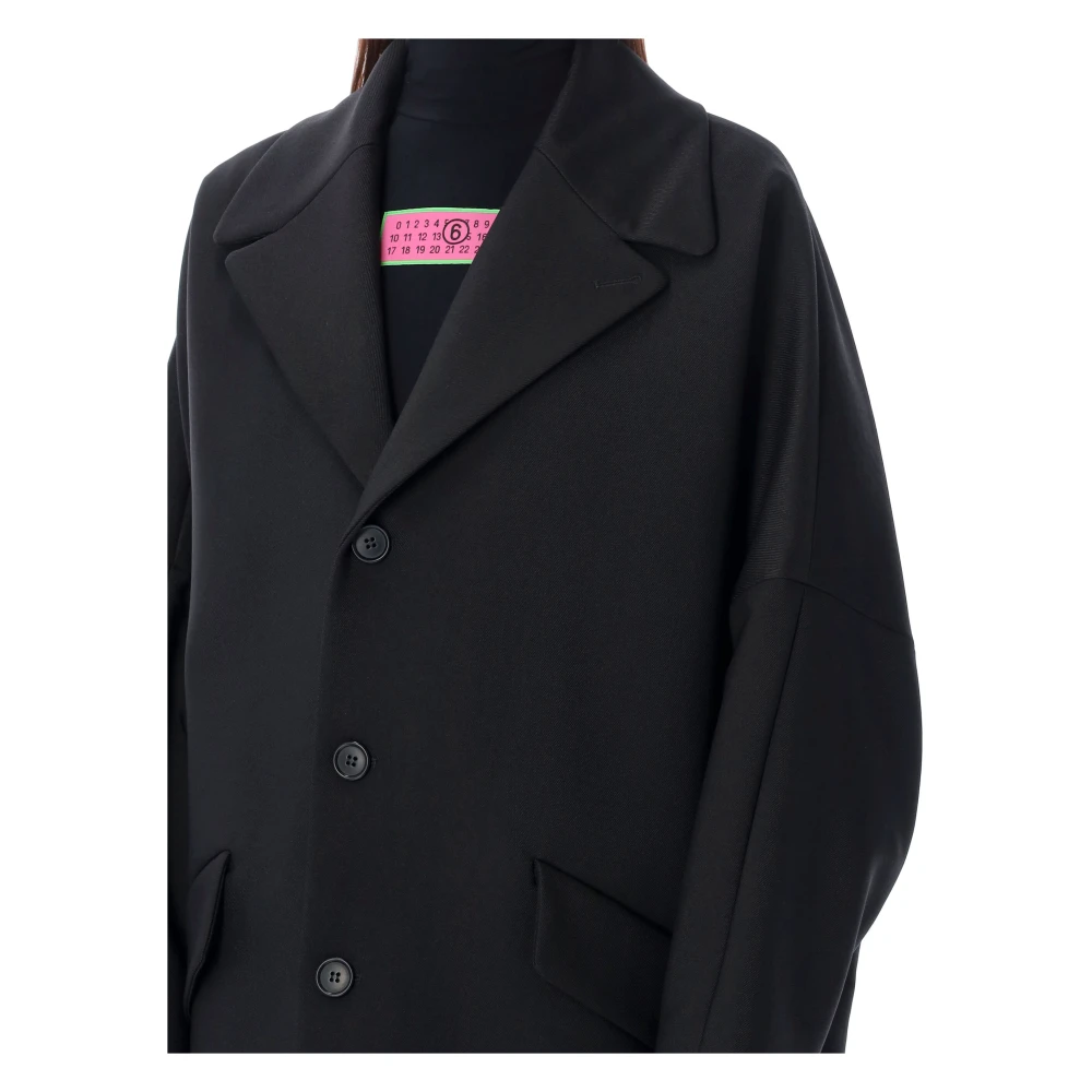 MM6 Maison Margiela Cocoon Jas Black Dames
