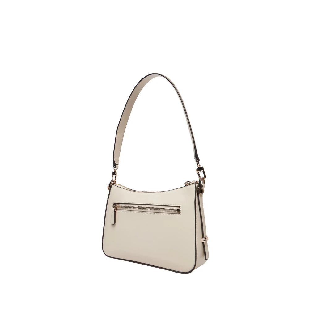 Guess Ivoor Schoudertas met Gouden Details Beige Dames