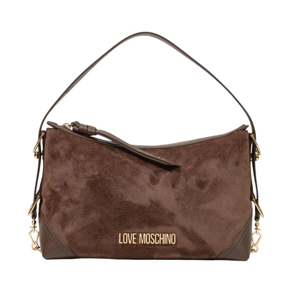 Love Moschino Brown Handbags, Female, One Size, Ladder Stitch Medium Bag