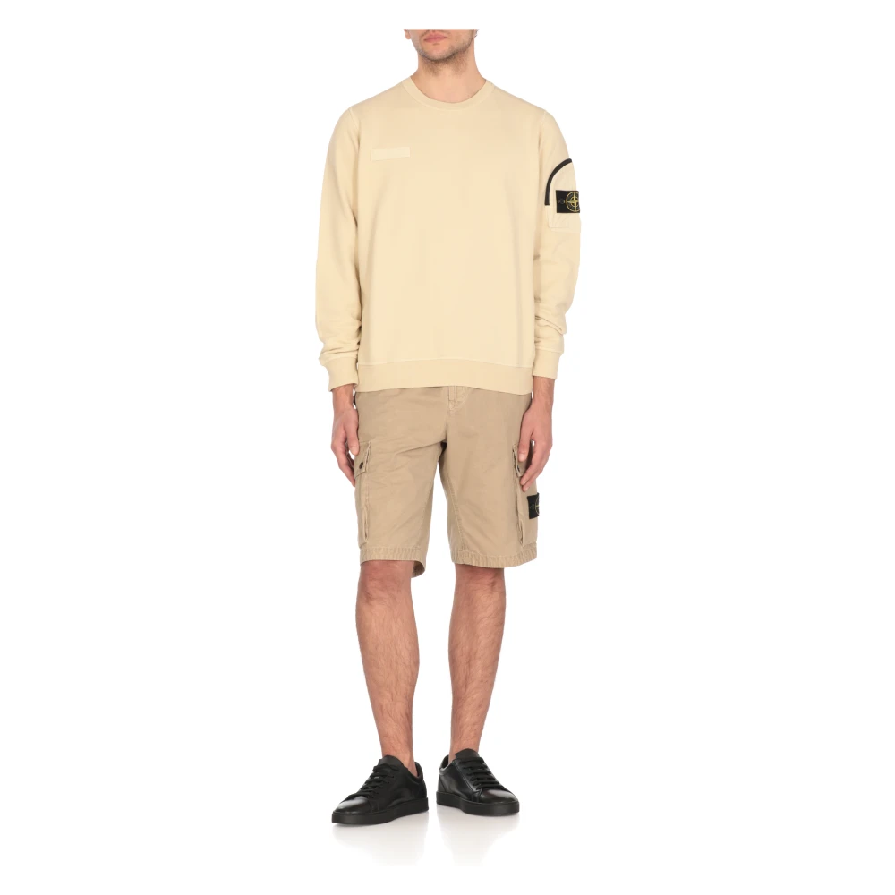 Stone Island Beige Bermuda Shorts met Zakken Beige Heren