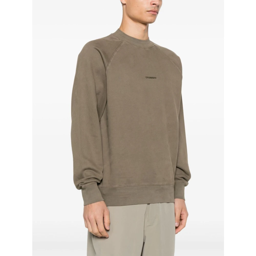 C.P. Company Groene Sweater met Logo Borduursel Green Heren