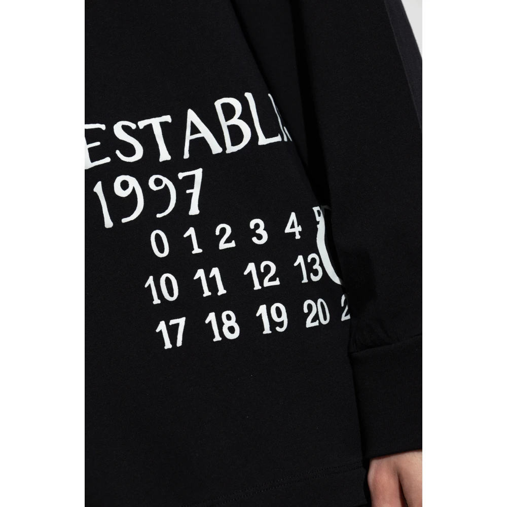 MM6 Maison Margiela Lange mouwen T-shirt Black Heren