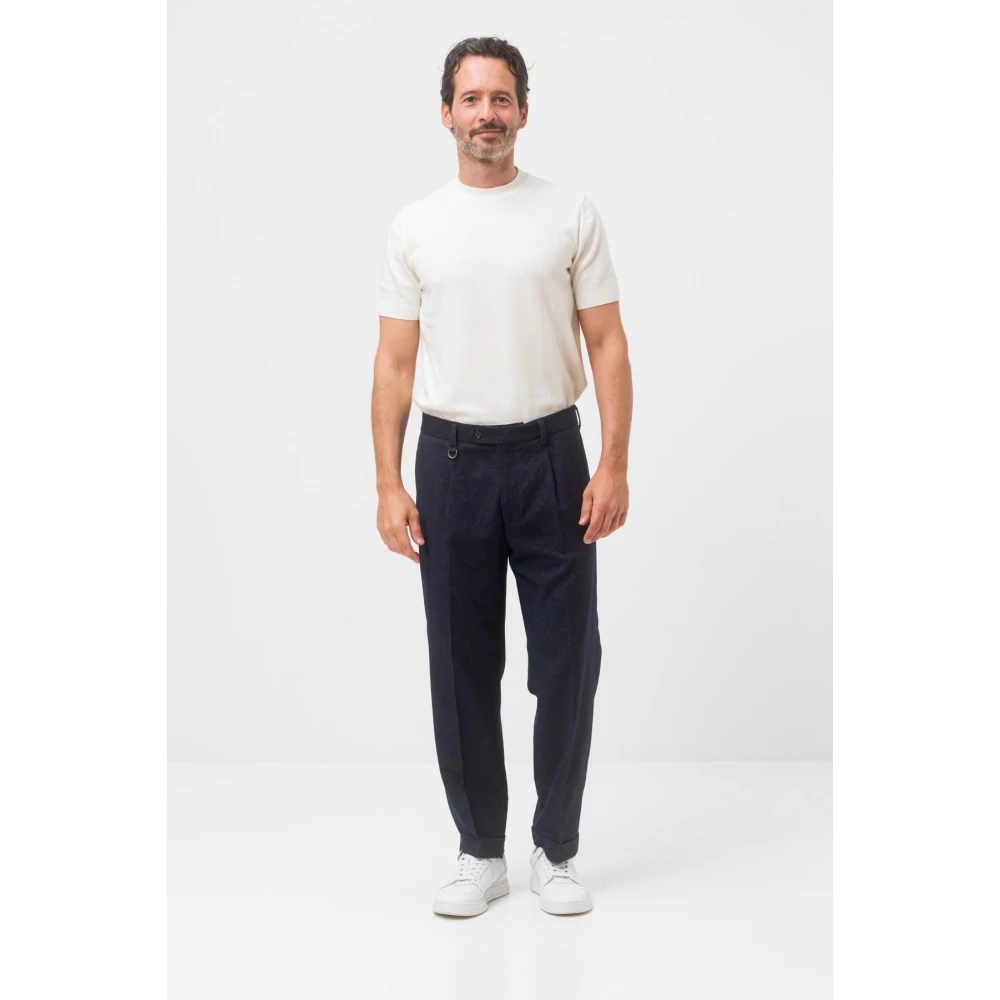 Paolo Pecora Denim Regular Fit Maatwerk Broek Blue Heren