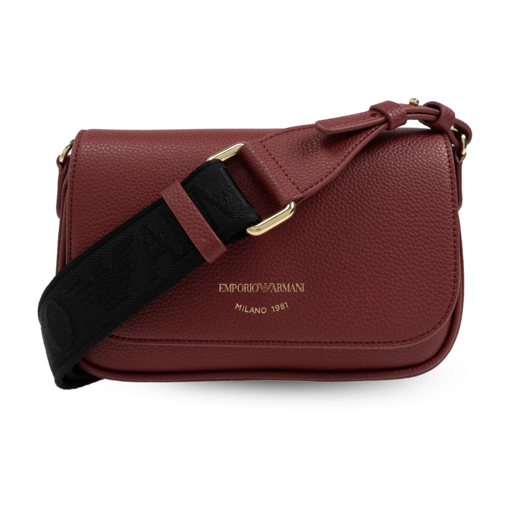 Emporio Armani Schoudertas met bedrukt logo Red Dames