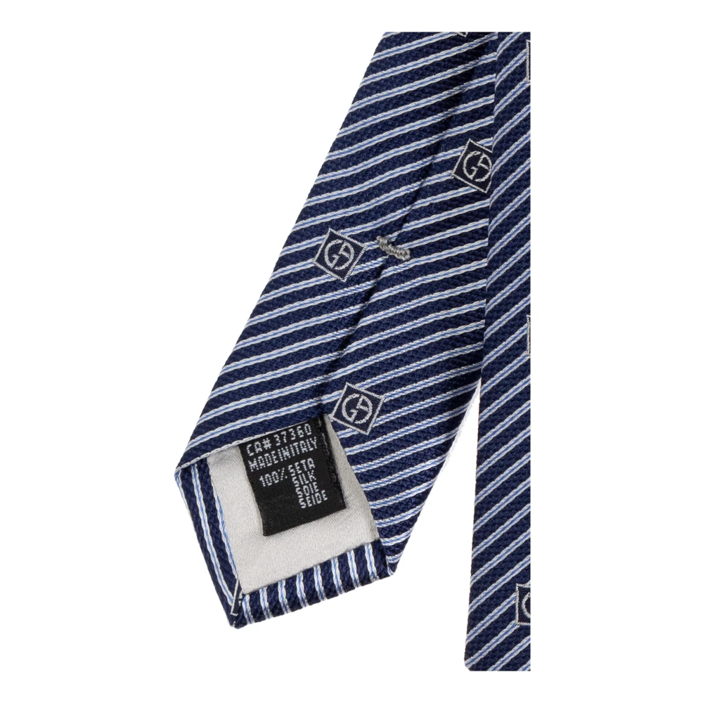 Giorgio Armani Zijden stropdas Blue Heren