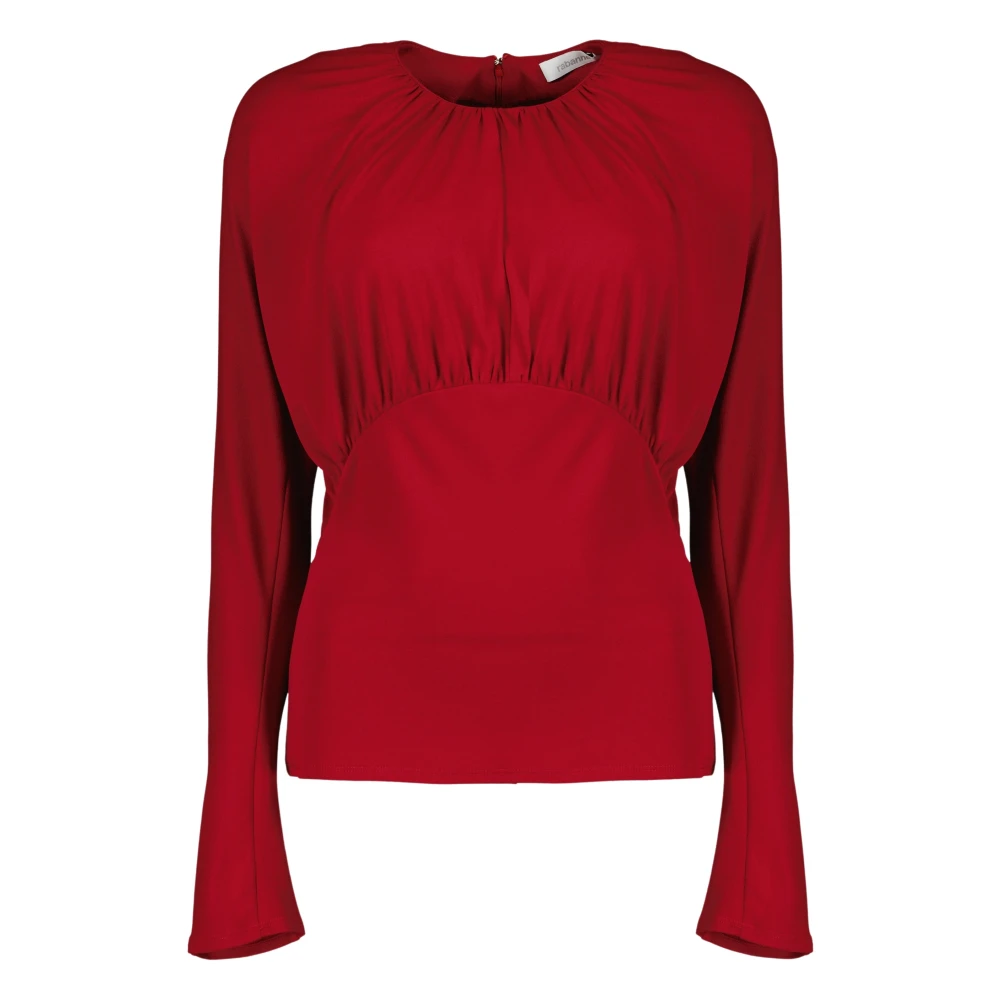 Rabanne Women's Red Blouses, M, Jersey Top
