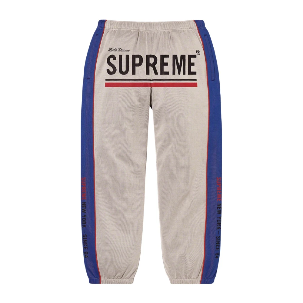 Supreme Wereldberoemde Jacquard Track Pant Stone Beige Heren