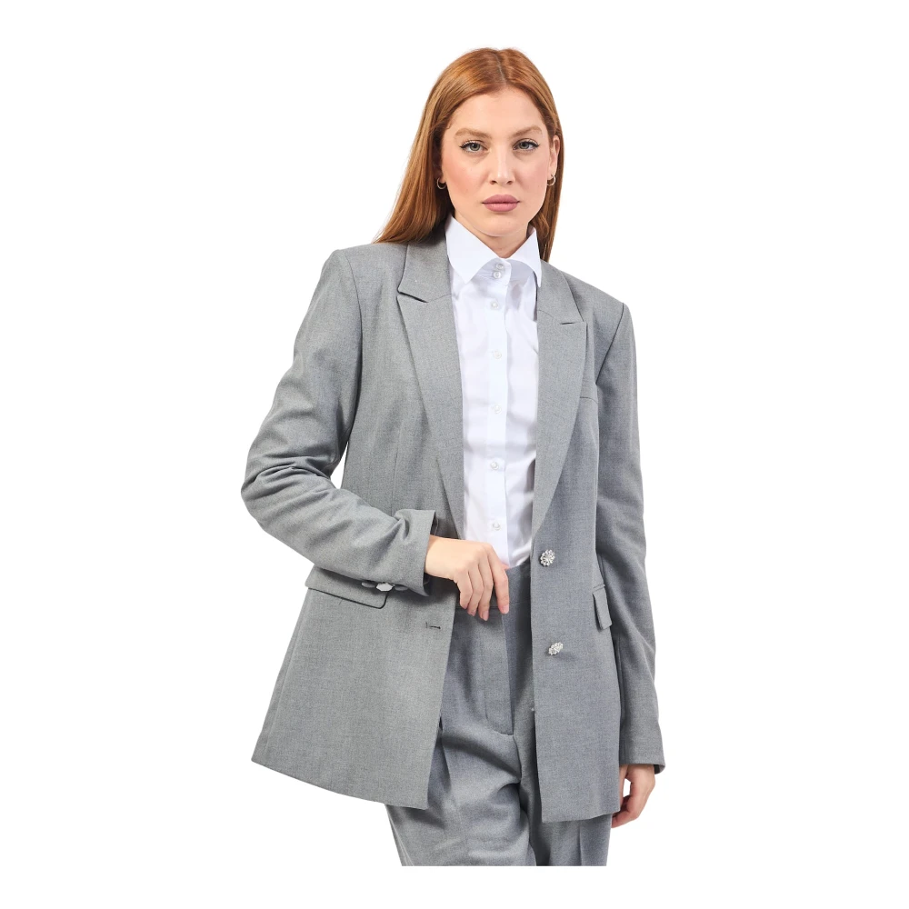 Guess Grijze jas met 2 knopen Gray Dames