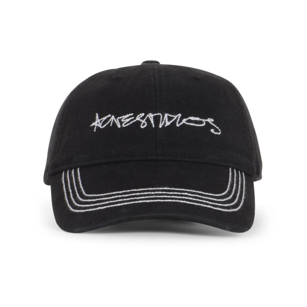 Acne Studios Men's Black Hats For Stylish Look