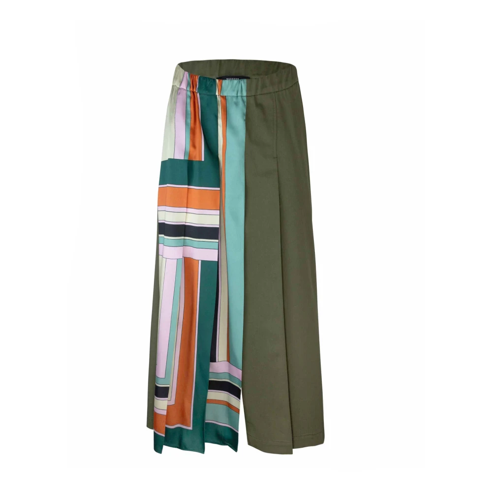Max Mara Groene elastische rok met voorste split Green Dames
