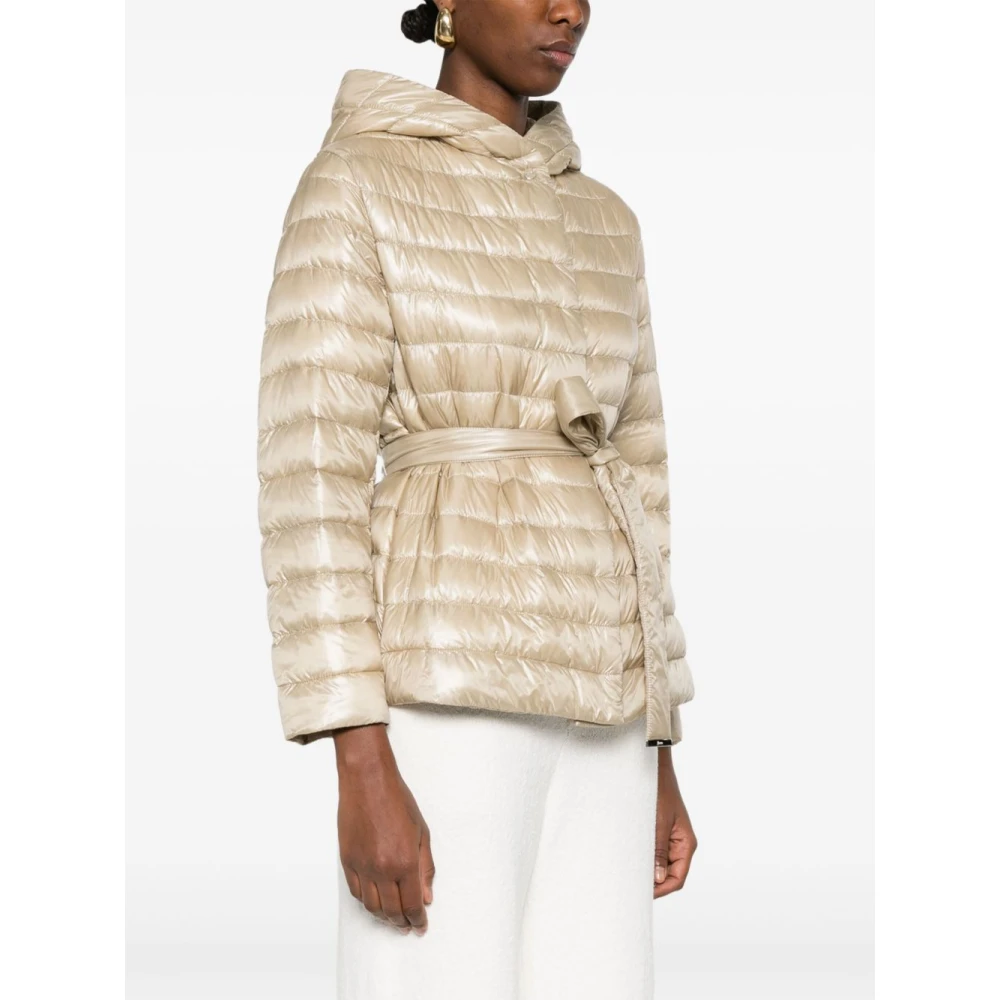 Herno Puffer Jacket met Riem Beige Dames
