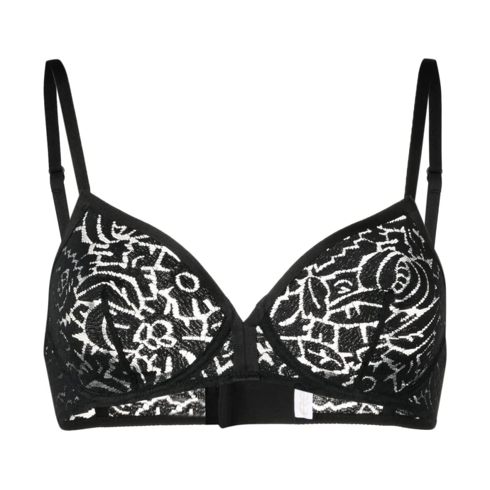 Eres Zwarte Kant Lingerie Ondersteunende Beha Black Dames