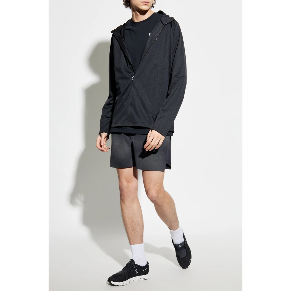 ON Running Trainingshort met logo Black Heren