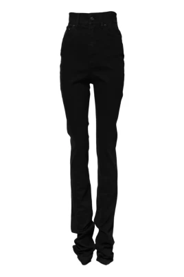 Svarta High Waist Skinny Denim Jeans