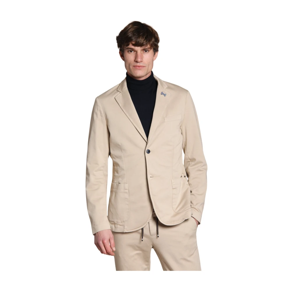 Mason's Uomo Beige - Blazer Da Viaggio In Jersey Active Per - Jackets - L