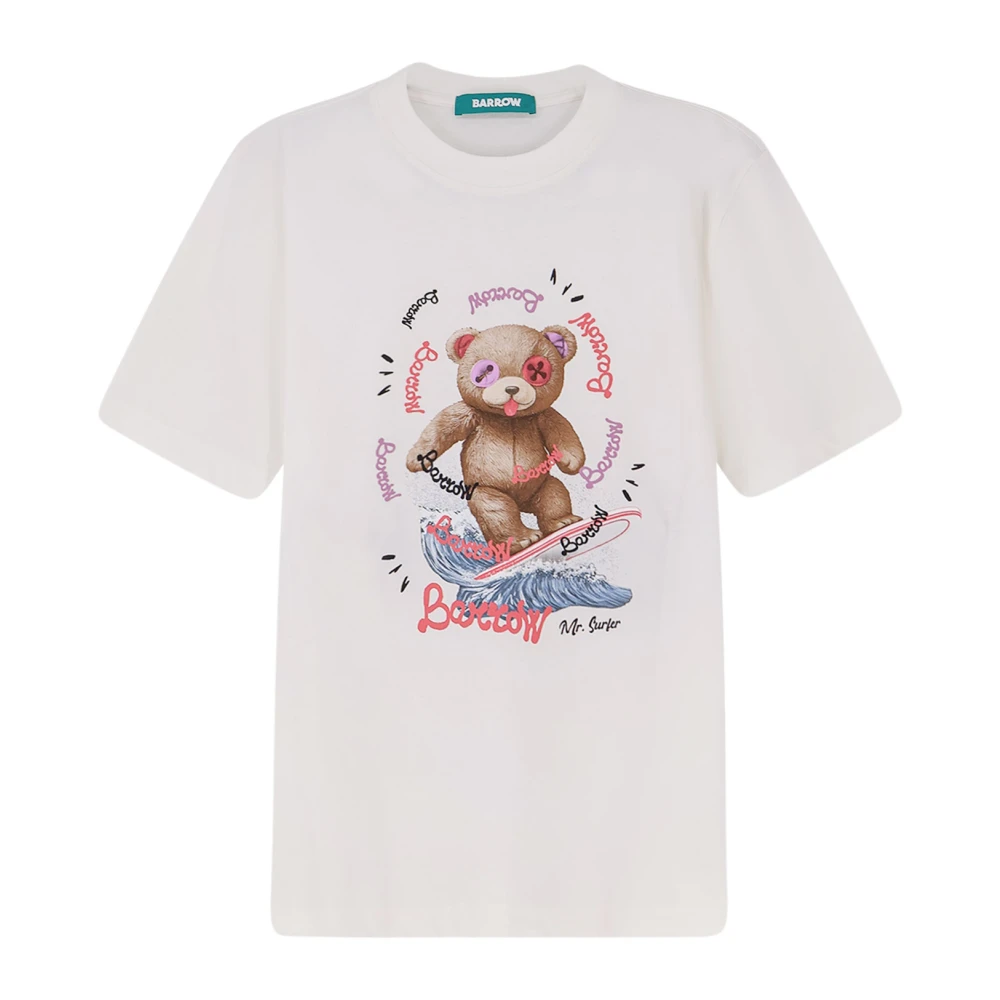 Barrow White Crew-Neck Short Sleeve T-Shirt - Male - T-Shirts - Xl - Tops