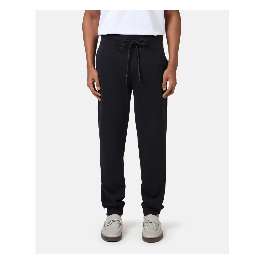 Iceberg Zwarte sweatpants van katoen met geborduurd embleem Black Heren