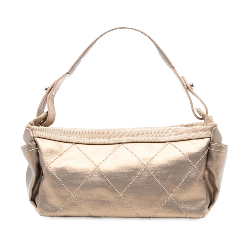 Chanel Vintage Women's Yellow Pre-Owned Quilted Shoulder Bag