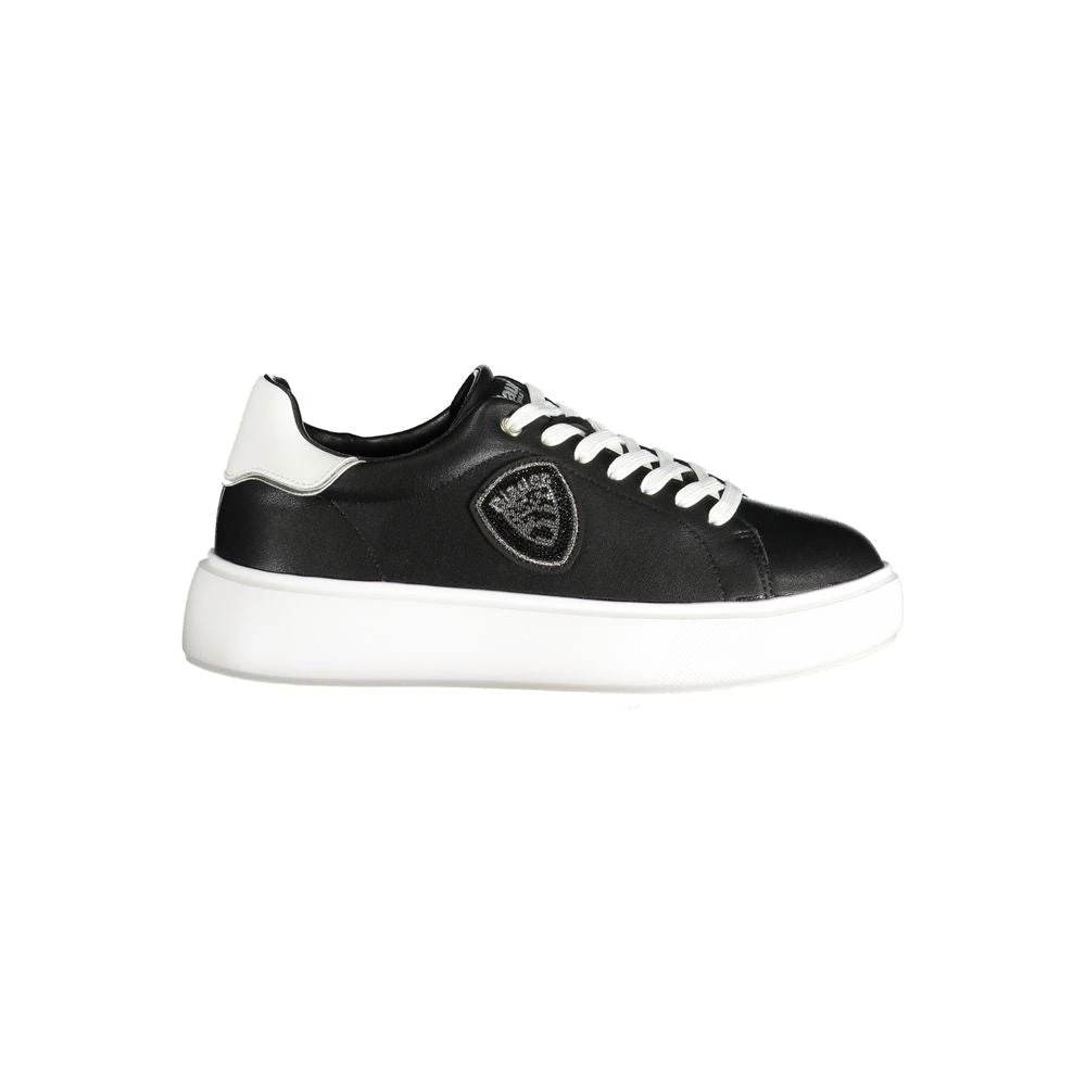 Blauer Women's Black Polyester Sneaker With Contrast Details - Sneakers - 7 Uk - Shoes