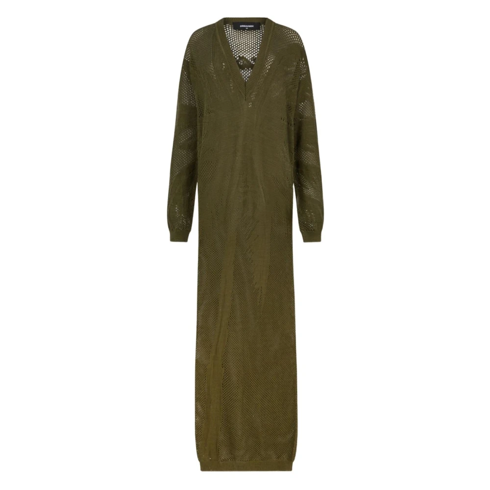 Dsquared2 Green Knitted Dresses, Female, Xs, Dresses