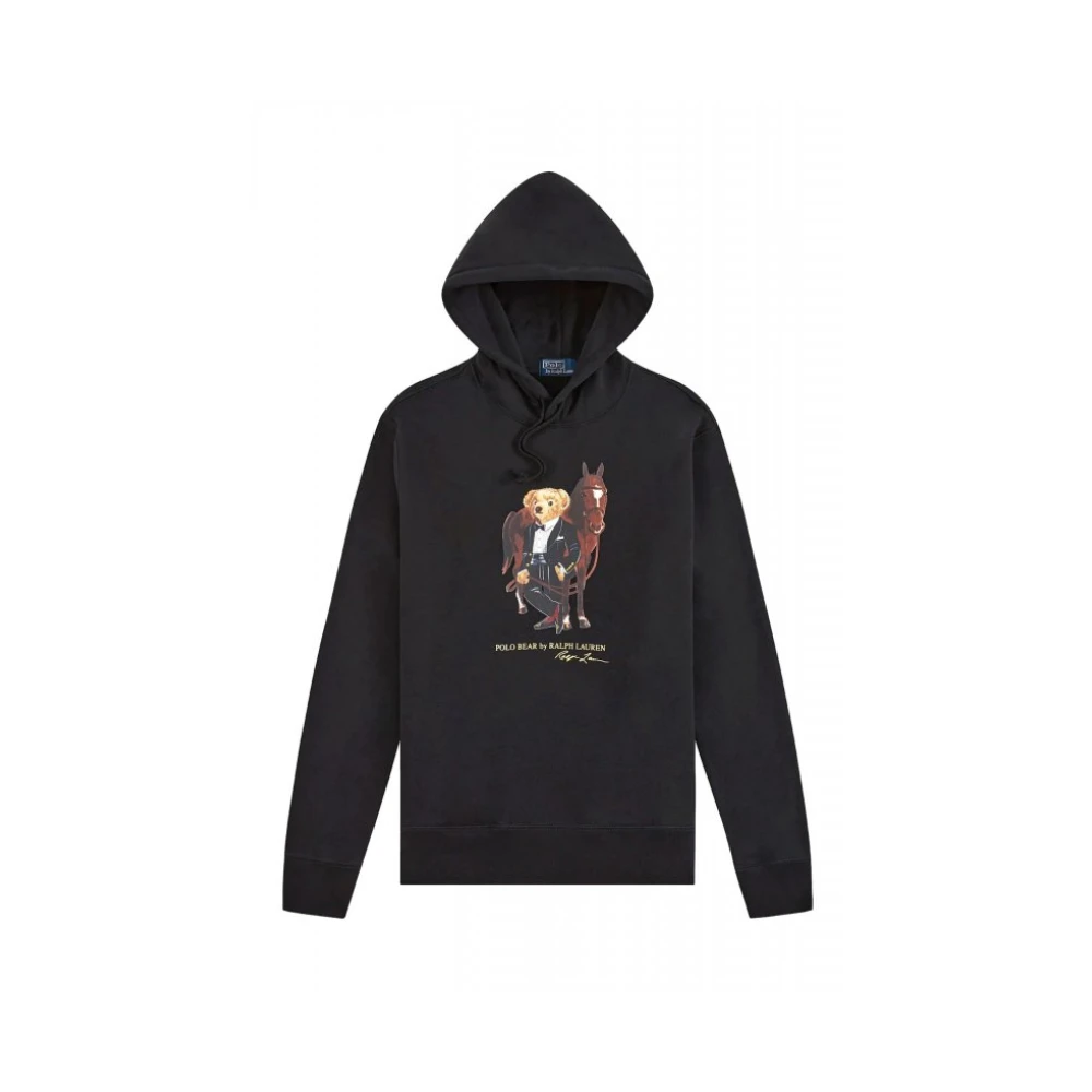 Ralph Lauren Svart Bear Hoodie