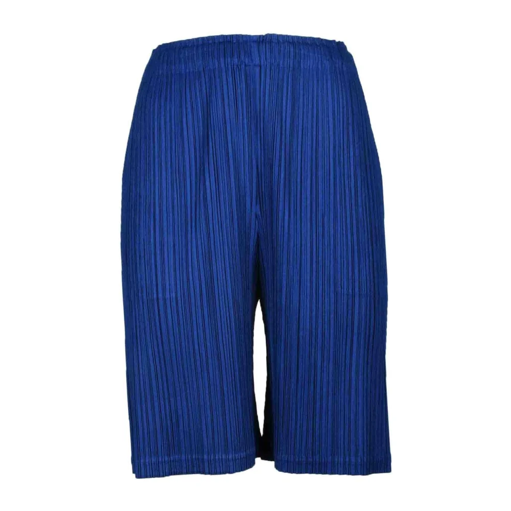 Issey Miyake Pleats Please Polyester Byxor Blue, Dam