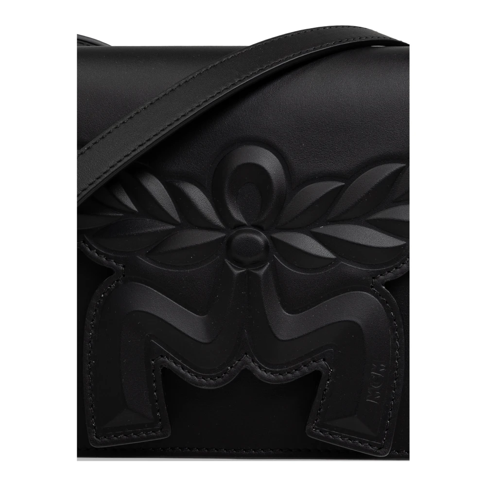 MCM Schoudertas met logo Black Dames
