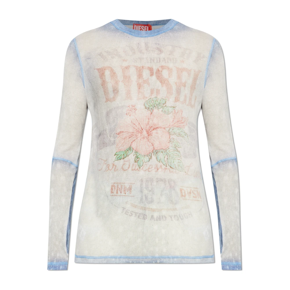 Diesel Hombre Beige - Camiseta De Manga Larga T-Gaspar - Tops - L - Camiseta De Manga Larga T-Gaspar